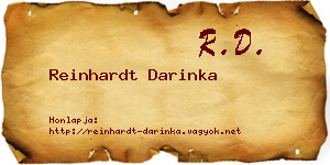 Reinhardt Darinka névjegykártya